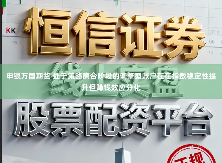 申银万国期货 处于策略磨合阶段的调整型账户在在指数稳定性提升但赚钱效应分化