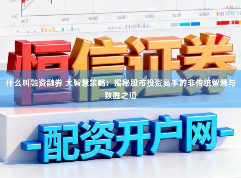 什么叫融资融券 大智慧策略：揭秘股市投资高手的非传统智慧与致胜之道